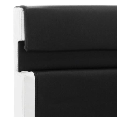 Sengestel 90x200 cm LED kunstlæder sort