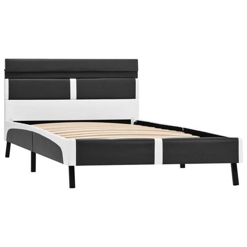 Sengestel 90 x 200 cm LED kunstlæder grå