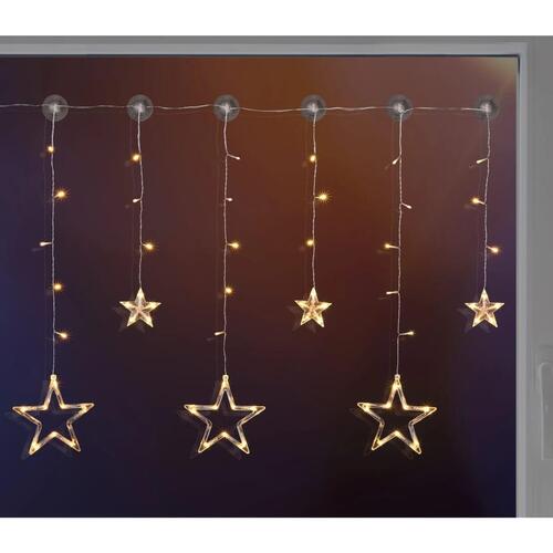 lysende stjernegardin Fairy med 63 LED'er