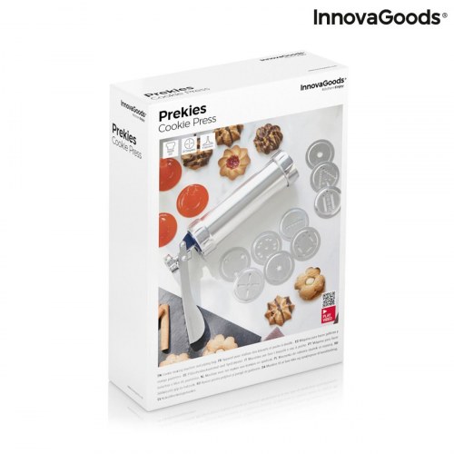 Prekies 2-i-1 kiks maker og sprøjtepose-pistol, sølv