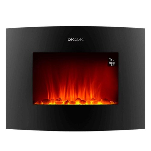 Ready Warm 2250 Curved Flames Connected el-pejs til væg, sort 22″, 1000-2000 W
