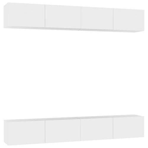 Tv-skabe 4 stk. 100x30x30 cm konstrueret træ hvid