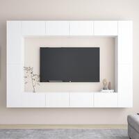 Tv-skabe 8 dele spånplade hvid