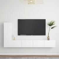 Tv-skabssæt 3 dele konstrueret træ hvid