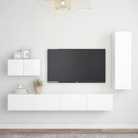 Tv-skabe 4 dele spånplade hvid