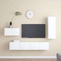 Tv-skabe 4 dele spånplade hvid