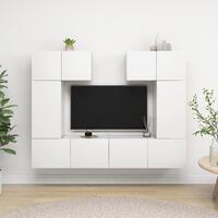 Tv-skabe 6 dele spånplade hvid
