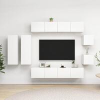Tv-skabe 8 dele spånplade hvid