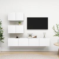 Tv-skabe 4 dele spånplade hvid