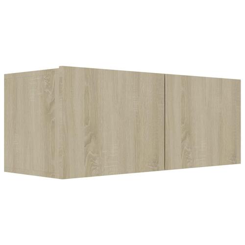 Tv-skabssæt 4 stk. 60x30x30 cm konstrueret træ sonoma-eg