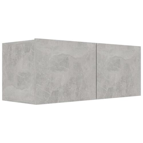 Tv-skabe 4 stk. 80x30x30 cm konstrueret træ betongrå