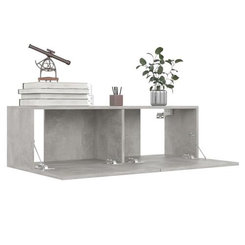 Tv-skabe 4 stk. 100x30x30 cm konstrueret træ betongrå