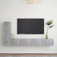 Tv-skabe 3 dele spånplade betongrå