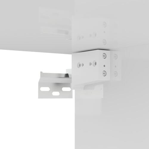 Tv-skabssæt 4 stk. 100x30x30 cm konstrueret træ hvid højglans