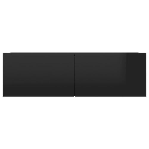 Tv-skabe 4 stk. 100x30x30 cm spånplade sort højglans