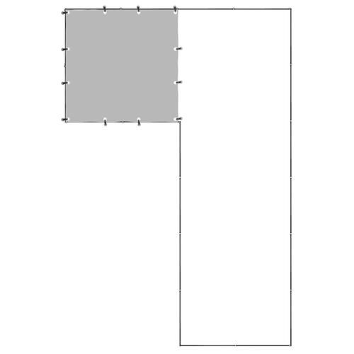 Hundeløbegård 4,84 m² stål sort