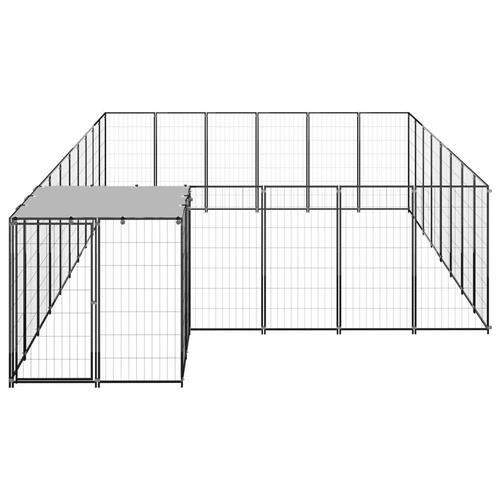 Hundeløbegård 15,73 m² stål sort