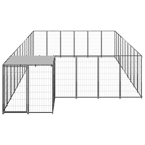 Hundeløbegård 19,36 m² stål sort