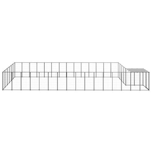 Hundeløbegård 26,62 m² stål sort