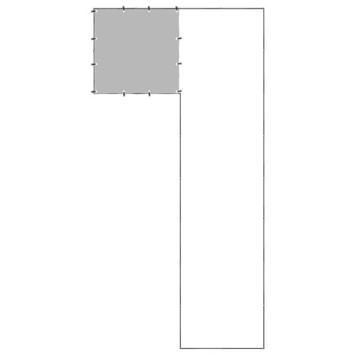 Hundeløbegård 6,05 m² stål sort