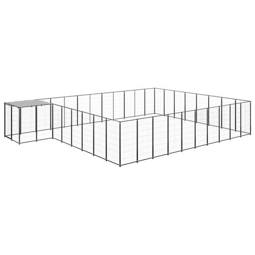 Hundeløbegård 25,41 m² stål sort