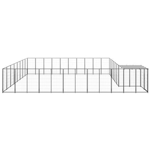 Hundeløbegård 25,41 m² stål sort
