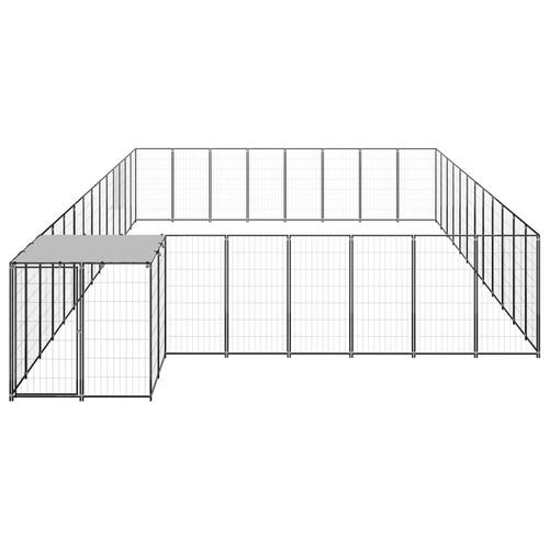 Hundeløbegård 30,25 m² stål sort