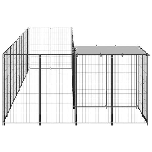Hundeløbegård 7,26 m² stål sort