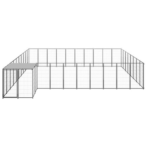 Hundeløbegård 25,41 m² stål sort