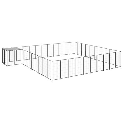 Hundeløbegård 31,46 m² stål sort