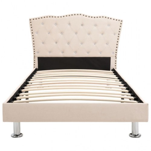 Sengestel 90x200 cm stof beige