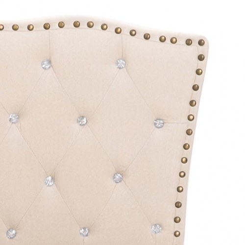 Sengestel 90x200 cm stof beige