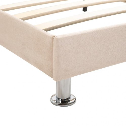 Sengestel 90x200 cm stof beige