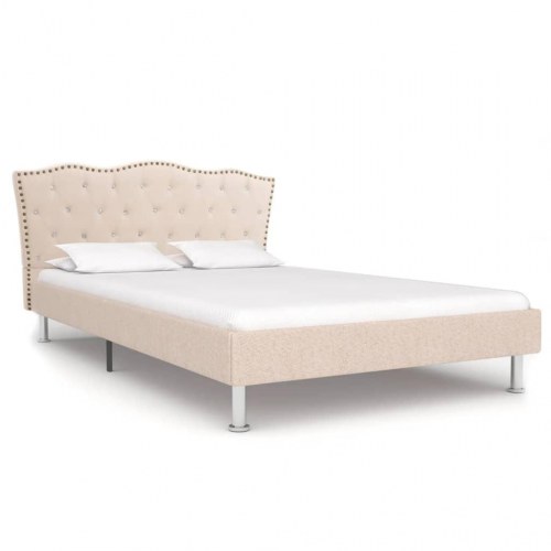Sengestel 120x200 cm stof beige
