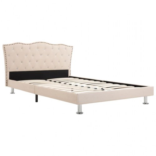 Sengestel 120x200 cm stof beige
