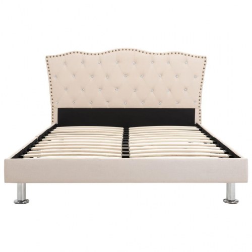 Sengestel 120x200 cm stof beige