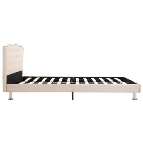 Sengestel 120x200 cm stof beige