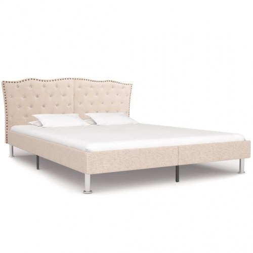 Sengestel 180x200 cm stof beige