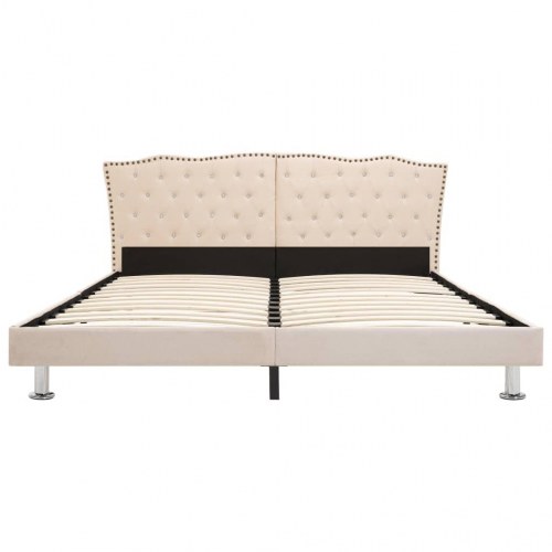 Sengestel 180x200 cm stof beige