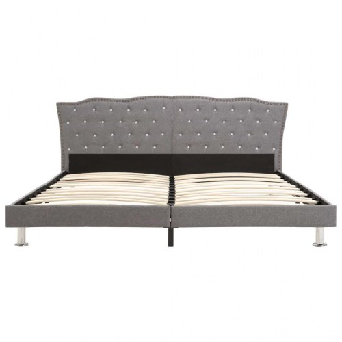 Sengestel 180x200 cm stof lysegrå