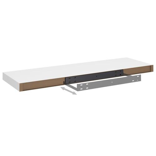 Væghylder 2 stk. 80x23,5x3,8 cm MDF hvid