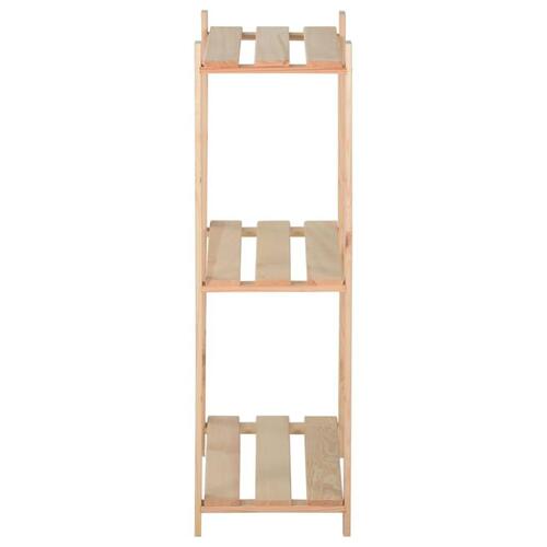 Opbevaringsreol i 3 niveauer 80x28,5x90 cm massivt fyrretræ