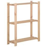 Opbevaringsreol i 3 niveauer 60x28,5x90 cm massivt fyrretræ