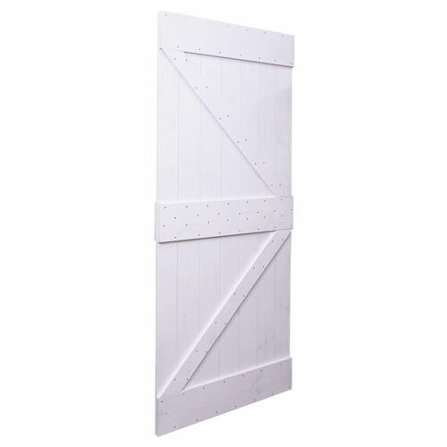 Dør 80x210 cm massivt fyrretræ hvid