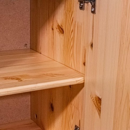Skænk 78x35x89 cm 2 skuffer massivt fyrretræ