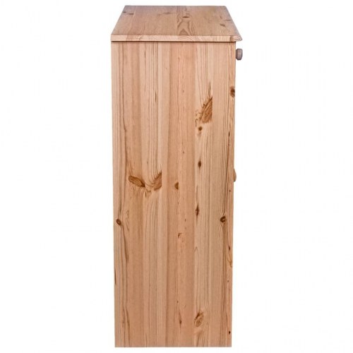 Skænk 78x35x89 cm 2 skuffer massivt fyrretræ
