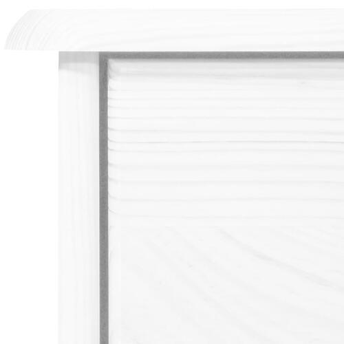 Skænk med 3 skuffer 113x35x73 cm massivt fyrretræ hvid