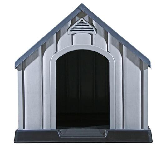 Hundehus 92x87x91 cm plastik grå
