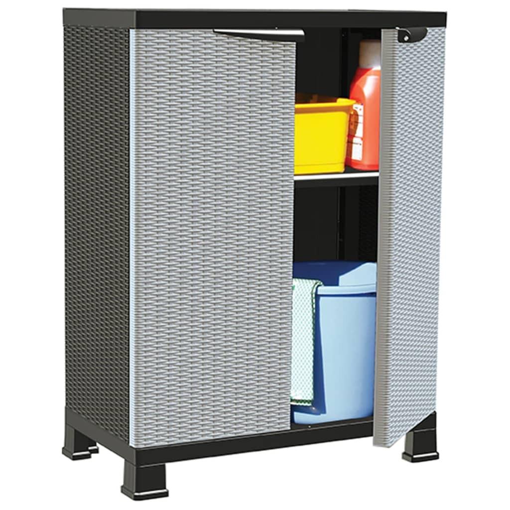 Opbevaringsskab 68x39x92 cm rattandesign plastik