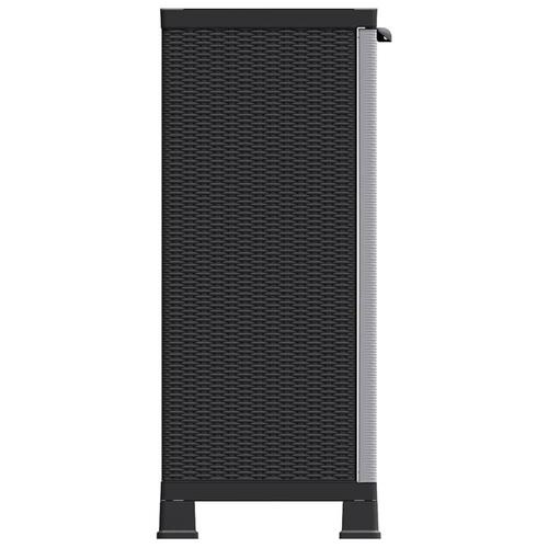 Opbevaringsskab 68x39x92 cm rattandesign plastik